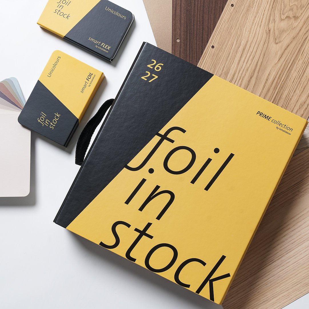 Yellow folder with samples