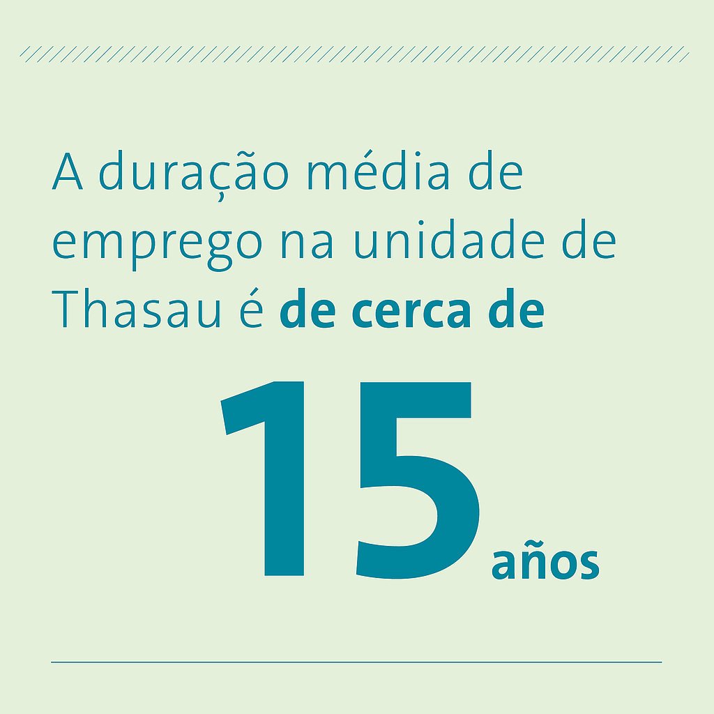 La duración media de empleo en la unidad de Thansau es de cerca de 15 años La duración media de empleo en la unidad de Thansau es de cerca de 15 años