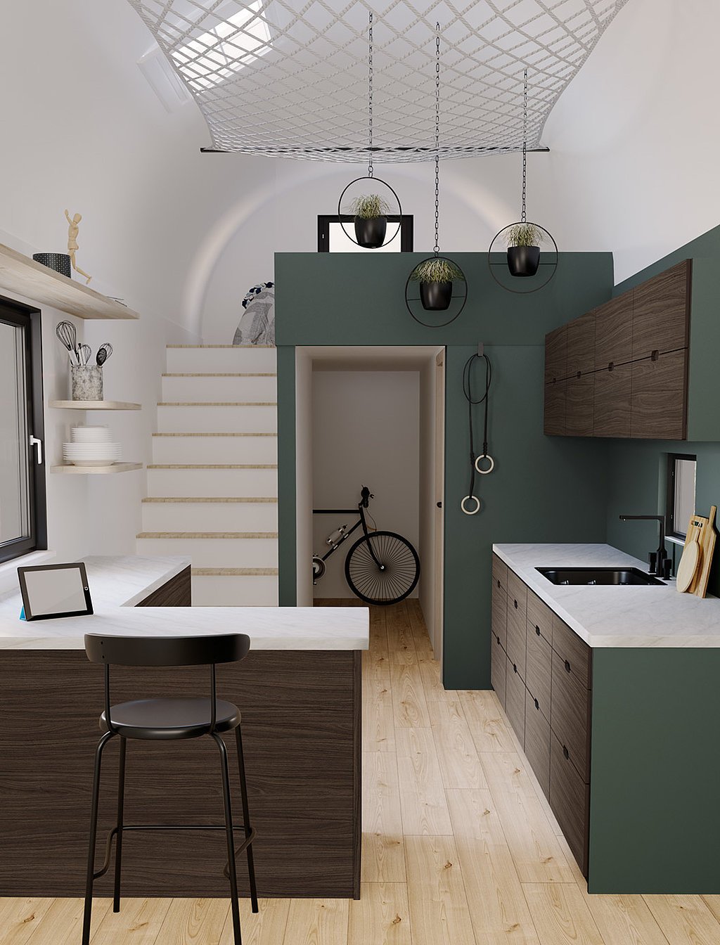 24104 Papua Palisander combined with Forest Green 24104 Papua Palisander combined with Forest Green